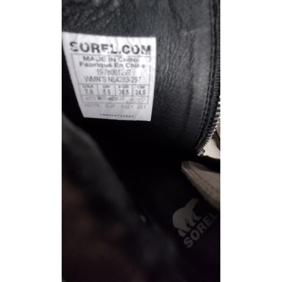 Sorel Joan Of Arctic Wedge II Boots Womens Size 7.5 Gray Waterproof Leather Zip - Picture 7 of 10